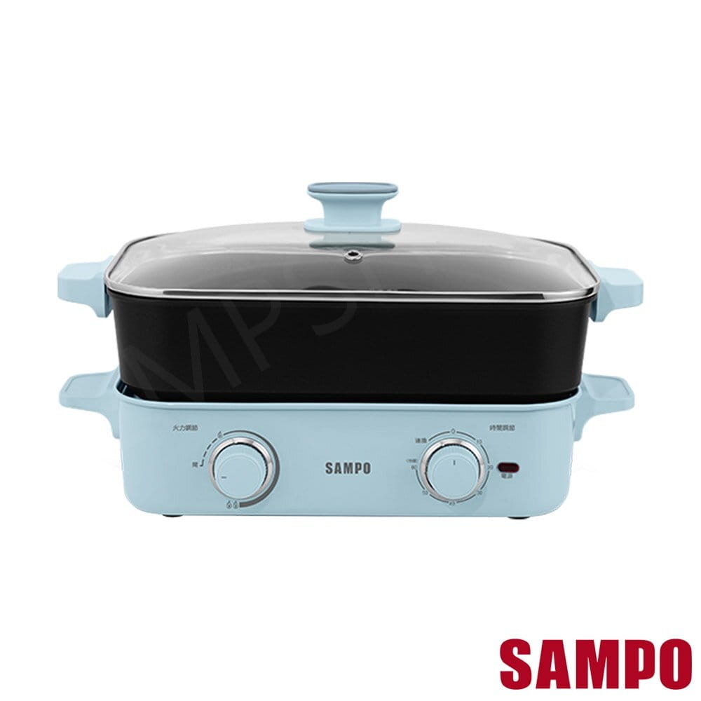 【聲寶SAMPO】4.5L多功能火烤萬用爐 電烤盤 電火鍋 TG-HA12C 304不鏽鋼 中秋節烤肉