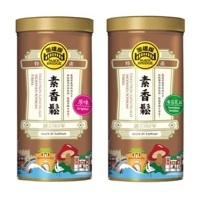 【黑橋牌】(本月免運)素香鬆(原味300g+海苔300g)共2罐