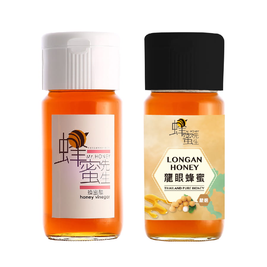 【蜂蜜先生Mr.HONEY】泰國-龍眼蜂蜜700g+陳釀蜂蜜醋500ml