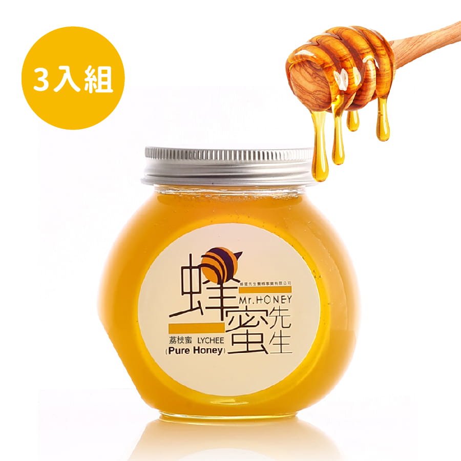 【蜂蜜先生Mr.HONEY】台灣-荔枝蜂蜜240gX3入