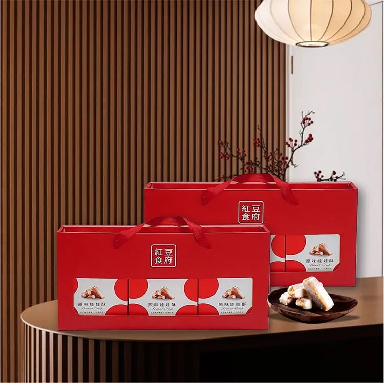 【紅豆食府】紅豆食府娃娃酥禮盒x3(每1禮盒內有3小盒，本產品共3個禮盒)