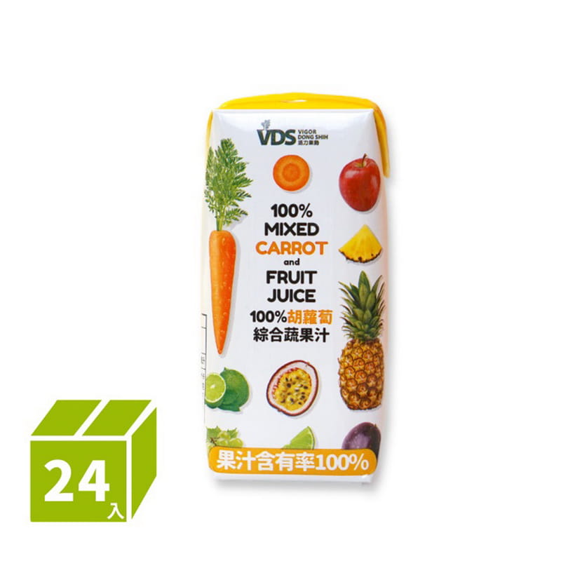 【VDS活力東勢】胡蘿蔔綜合蔬果汁利樂包(200mlx24瓶/箱)