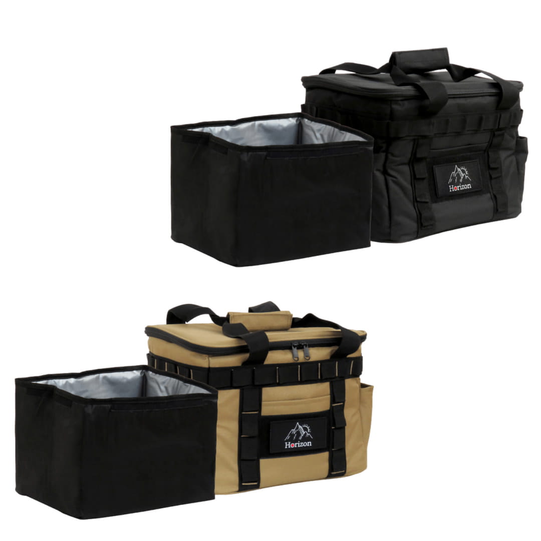 【Horizon天際線】黑化戰術野營收納袋20L含防水內袋(黃/黑)