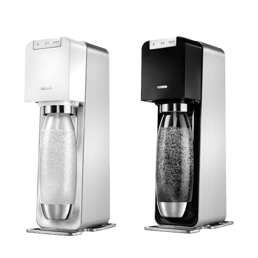 【sodastream】POWERSOURCE電動式自動扣瓶氣泡水機(黑/白)