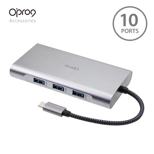 【Opro9】USB-C10埠帶線多功能轉接器(FCA428-03-001)