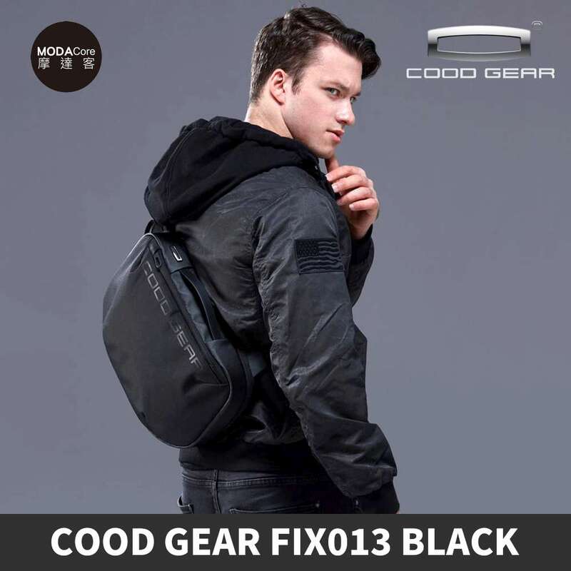 【摩達客】韓國進口COODGEAR-FIX013都會黑風尚型男限定單肩包/斜跨包9L