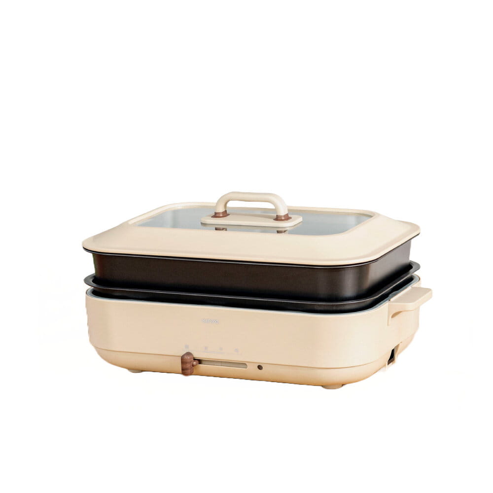 【KINYO】多功能享食鍋 (BP-094) 3.5L大容量 電火鍋 電烤盤 不沾塗層