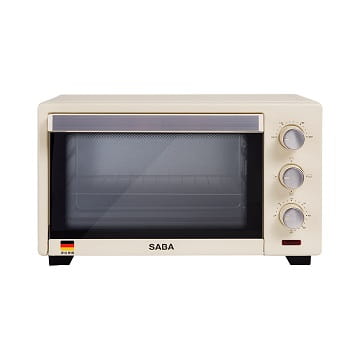 【德國SABA】20L經典復古雙層玻璃電烤箱-SA-HT01