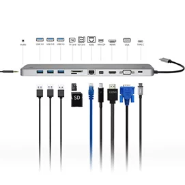 USB-C 11埠帶線多功能轉接器