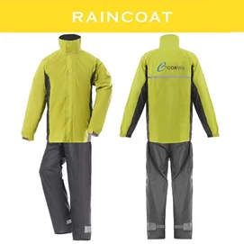 【兩件式雨衣】機能登山型兩件式尼龍風雨衣綠色