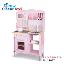 聲光小主廚木製廚房玩具(櫻花粉含配件12件)-11067