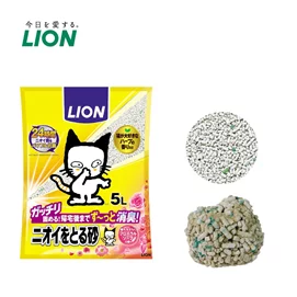【獅王】4包/獅王24小時強效除臭礦砂-花香味