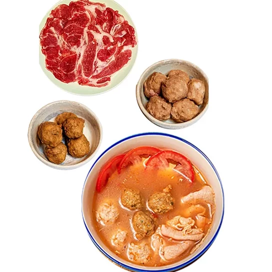 番茄培根湯禮盒組(湯包+梅花肉+川丸子+芋香貢丸)