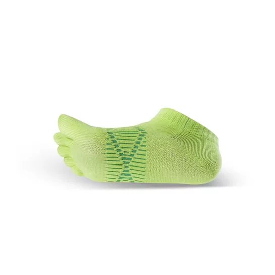 【新品優惠】耐走耐磨X型足弓加壓五指襪-綠色