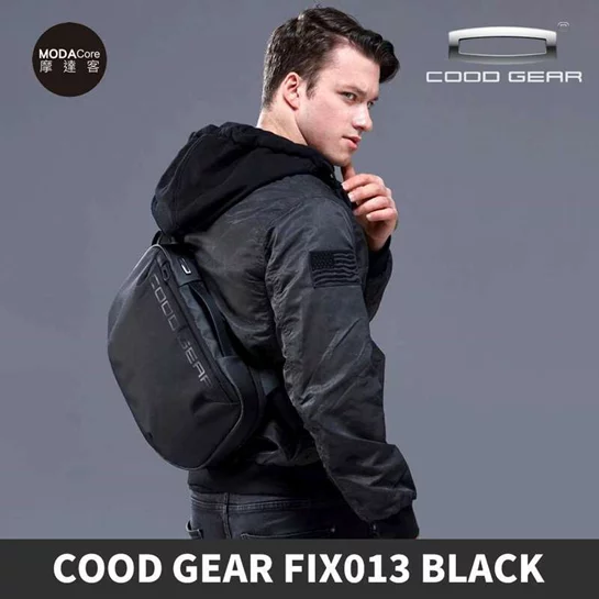 韓國進口COOD GEAR-FIX013都會黑風尚型男限定單肩包/斜跨包9L