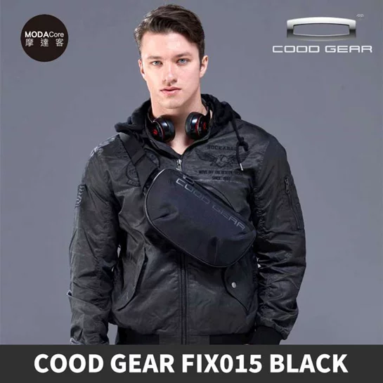 韓國進口COOD GEAR-FIX015都會休閒型男限定單肩包/斜跨包/腰包3L