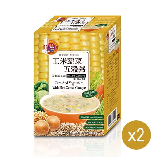 【名廚美饌】玉米蔬菜五穀粥6入x2盒