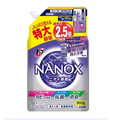 奈米樂超濃縮抗菌洗衣精補充包(900g/包)